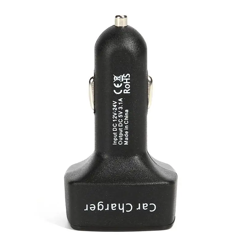 Автомобильное зарядное устройство VODOOL с двумя портами USB светодиодный дисплей