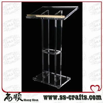 شراءالحديثة عالية الجودة شفاف أكريليك منبر المفضلة مقارنة الكنيسة الاكريليك المنصة