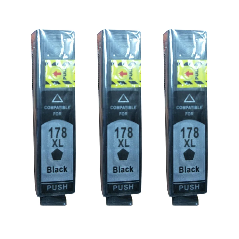 

3PK 178 XL Black Ink Cartridge for Photosmart 6520 7510 7515 7520 B010a Deskjet 3070A 3520 3522 3524 Officejet 4620 4610 4622