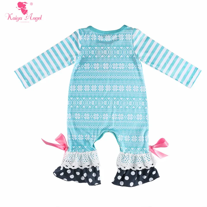 Kaiya Angel/милый розовый комбинезон с бантом для новорожденных, осенняя стильная одежда с оборками для маленьких девочек, фабричные комбинезоны оптом