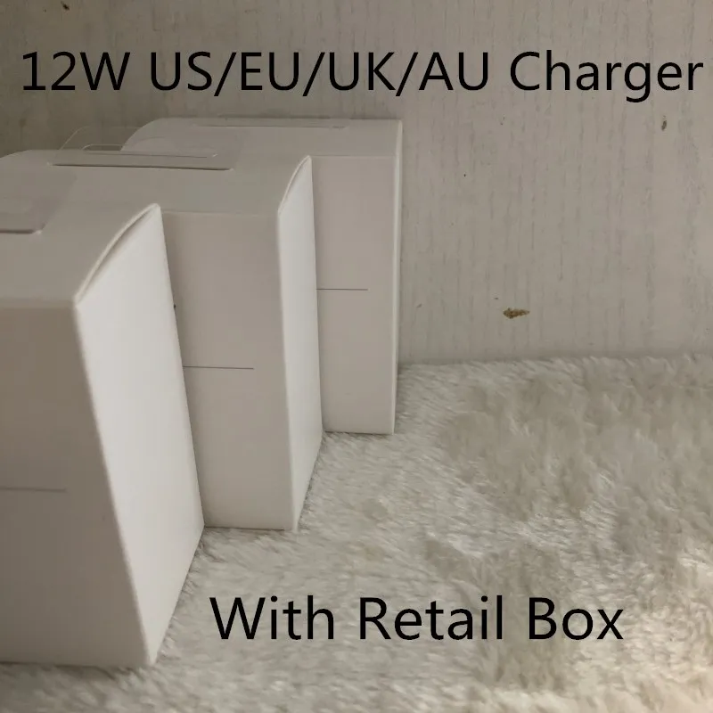 

200pcs/lot original quality EU US AU UK plug 12W USB Power Adapter AC home Wall Charger 5.2v 2.4A with Retail box DHL free ship