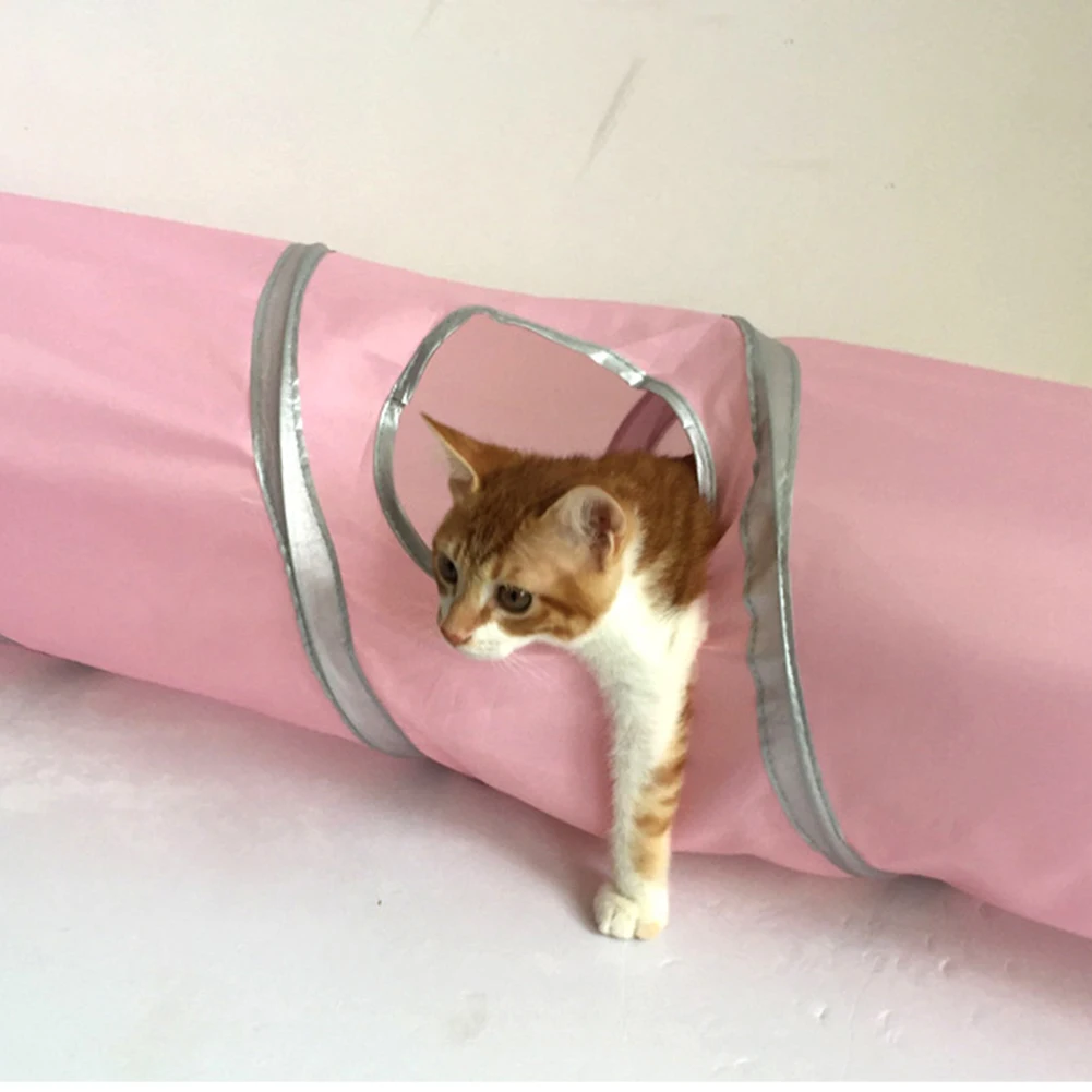S-образный 9 цветов Забавный туннель для домашних животных кошка игровой туннель коричневый складной Кот туннель котёнок Кот игрушка оптом игрушки для кошек кролик игровой туннель