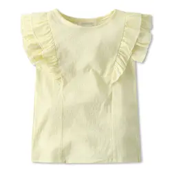 Dream Cradle/блузка для маленьких девочек, желтая Блузка для девочек, летняя тонкая рубашка, блузка для девочек, блуза с коротким рукавом