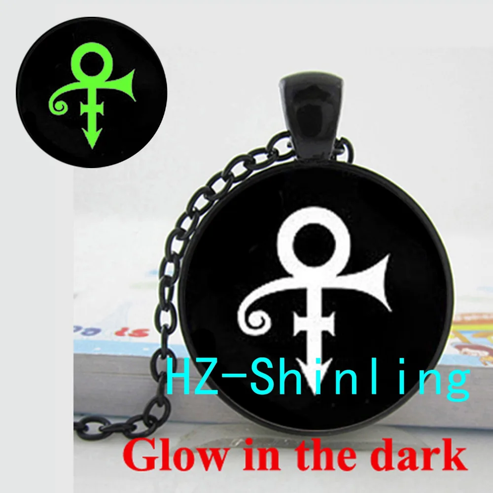 

Glow in The Dark Ankh Sign Symbol Necklace Steampunk Prince RIP Pendant Jewelry Glowing Necklace Pendant