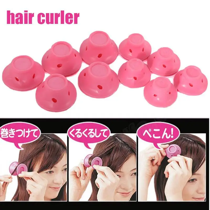 hair curler 10 шт./компл. гриб прическа Ролик DIY силиконовые для женщин спящий колокольчик бигуди Уход за волосами Инструменты для укладки Горячая - Цвет: hair curler