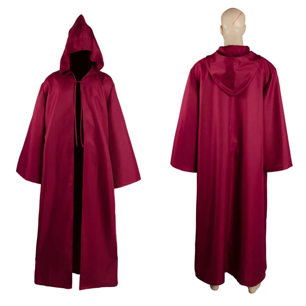 Новая туника/костюм с капюшоном звезда джедая ситх/синий/красный/белый/зеленый