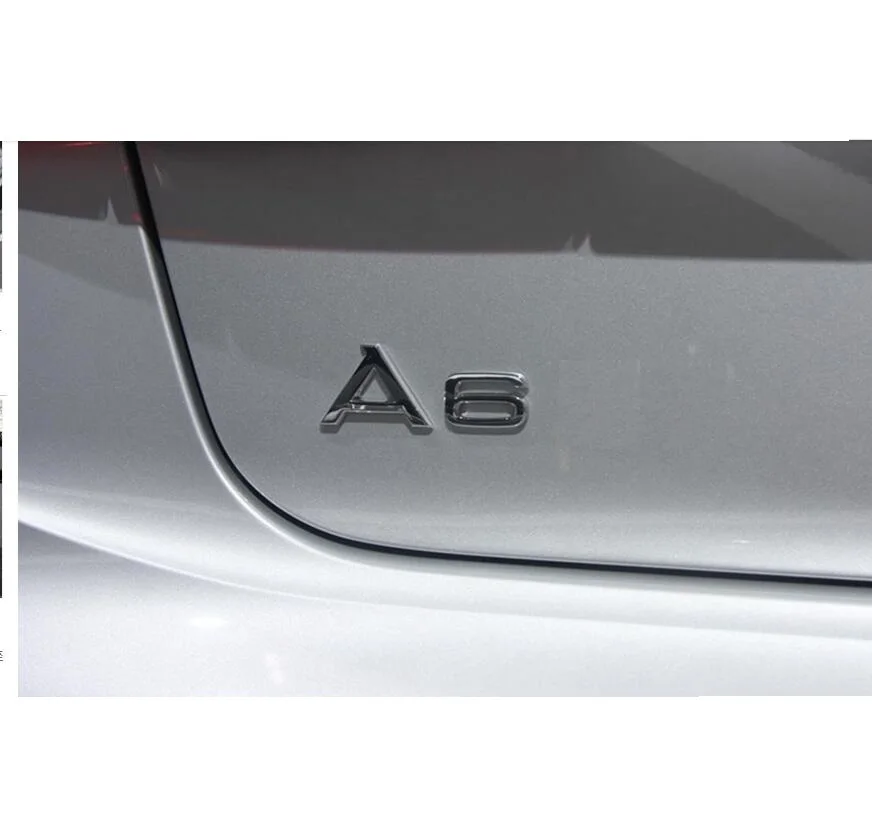 Хром задний багажник Буквы Знак Эмблемы для Audi A3 A4 A5 A6 A7 A8 A4L A6L A8L Q3 Q5 Q7 35, 40 45 50 55 TFSI