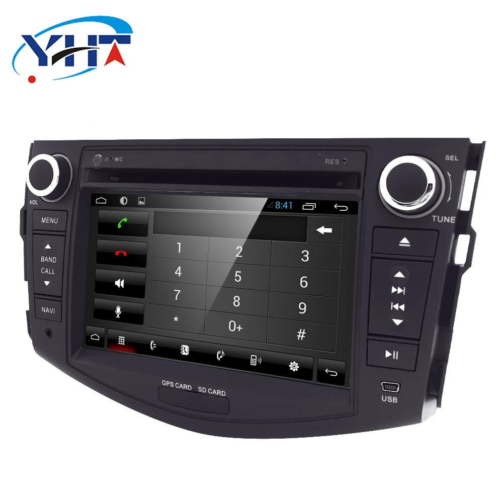 Sale 2din 7" Quad-Core 1+16G Android 8.1 Car Radio DVD Player with Capacitive Touch Screen BT HD MirrorLink for Toyota RAV4 2007-2011 2