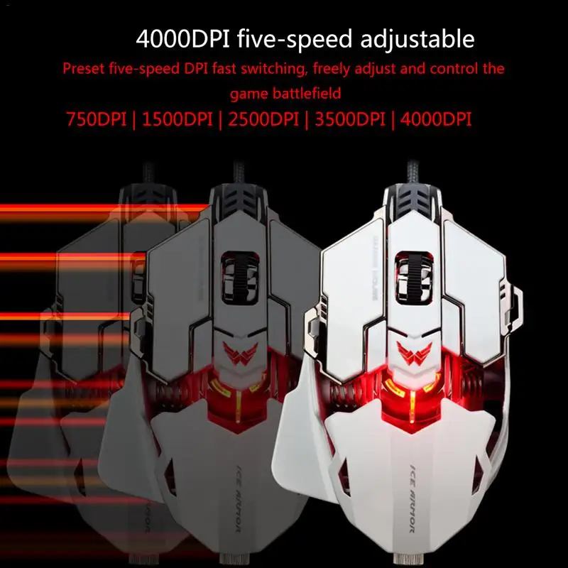 

Ice A GT650 E-sport Gaming Mouse Supports Playerunknown's Battlegrounds Mechanical Macro Programming Mouse