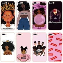 Черная девочка меланин Poppin Aba чехол для iPhone 8 Plus чехол для iPhone 6 6S 5 5S SE 7 8 Plus чехол для iPhone XR 11 Pro XS Max 10 X