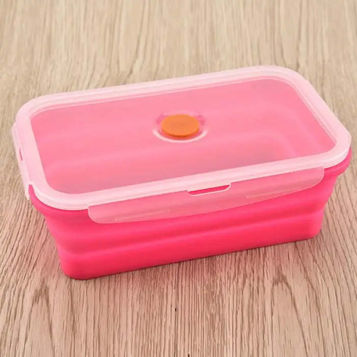 Лидер продаж силиконовая коробка для ланча упаковка для обеда чаша Еда хранения коробки контейнера посуда Ланч-бокс небольшой SKD88#5