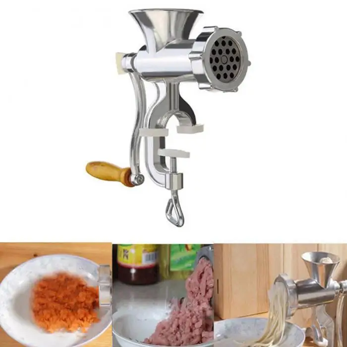 Manual Meat Grinder& Sausage Stuffer Meat Grinder Mincer Pasta Maker Crank JS22