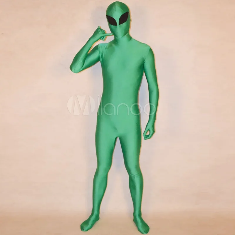 Высокое качество взрослых детей/мужчин s Хэллоуин Мужской Зеленый Инопланетянин костюмы для мужчин ребенок лайкра блестящий спандекс Zentai Косплей Костюм