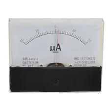 Индикатор постоянного тока Amperometer головка 44C2 DC 50-0-50uA Прямоугольник Аналоговый панельный Амперметр Манометр 100*80 мм