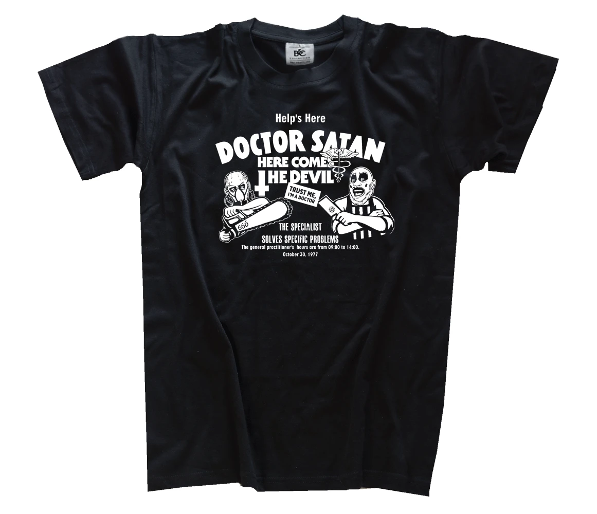 

Famous Movie Help Is Here Doctor Satan Film Series Fan T-Shirt S-3XL