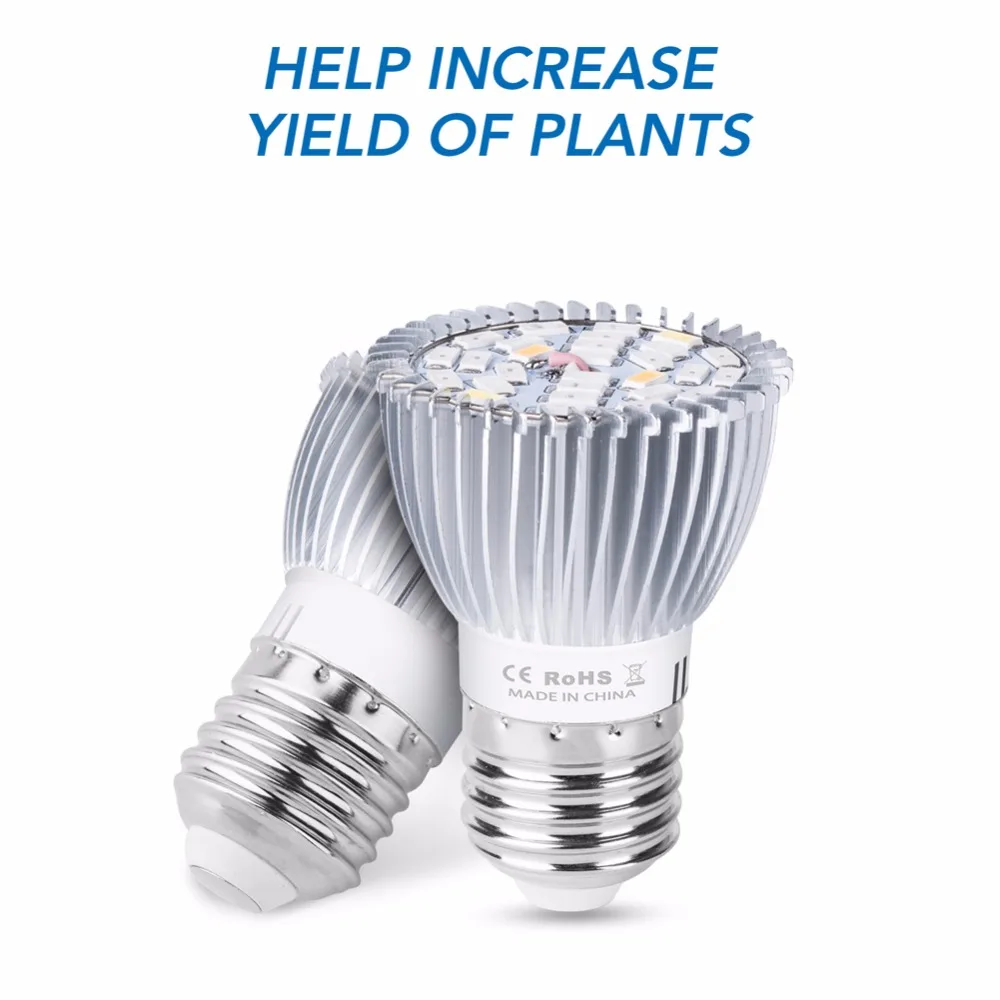 

Full Spectrum LED Plant Growing Lamp E27 LED Light Grow Tent 18W 28W E14 Grow LED Phyto Lamp Greenhouse Seedling Bulb Fitolampy