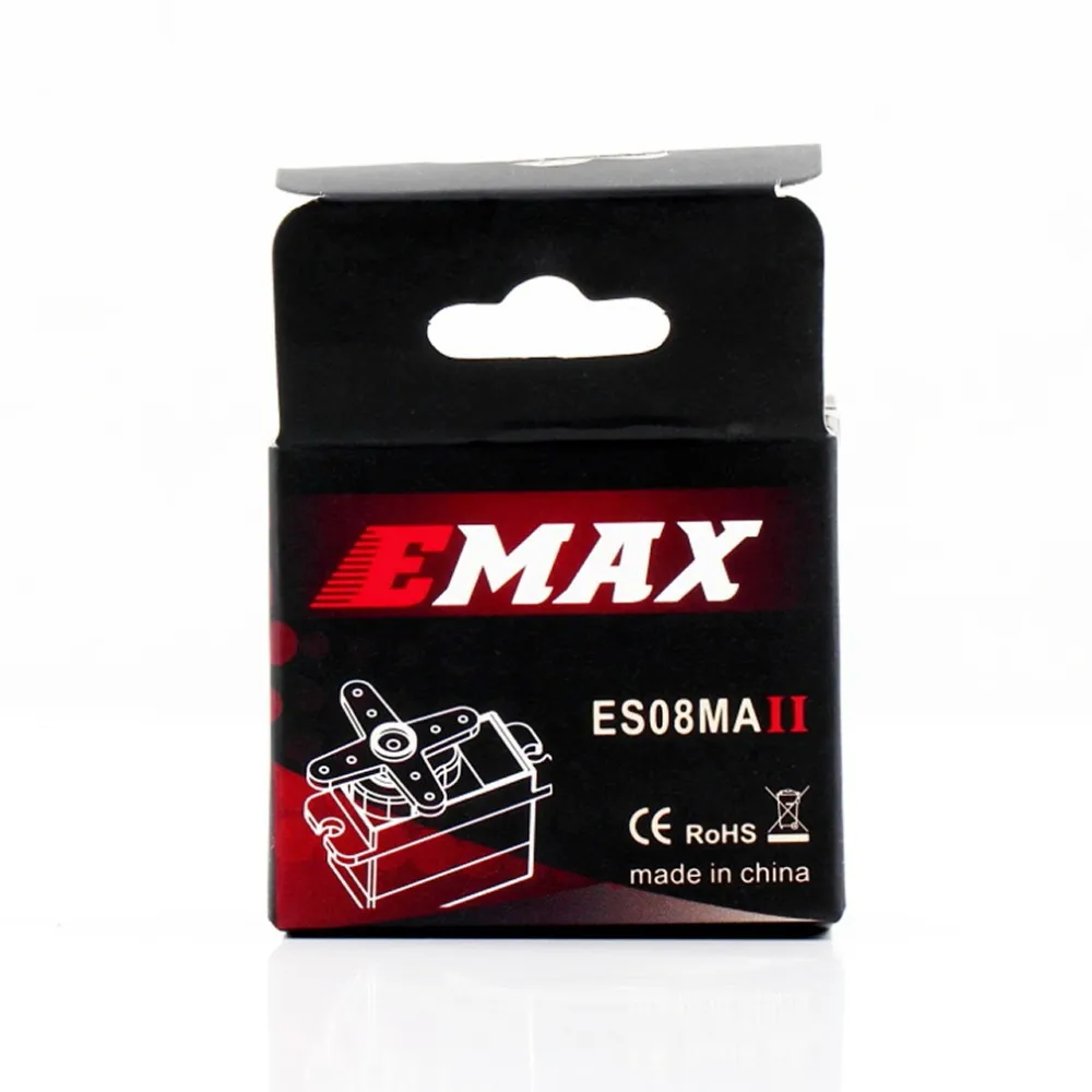 4 шт./лот EMAX ES08MA II Мини Аналоговый сервопривод с металлическим редуктором 12 г/2,0 кг/0,12 сек Mg90S
