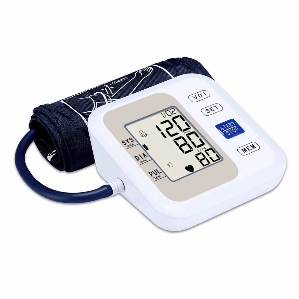 

Automatic Arm Style Electronic LCD Display Blood Pressure Monitor Voice Heart Beat Meter Household Sphygmomanometer new