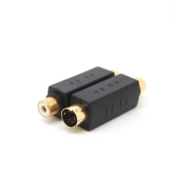 

10pcs RCA Female Composite to 4pin S-Video svideo Male Adapter