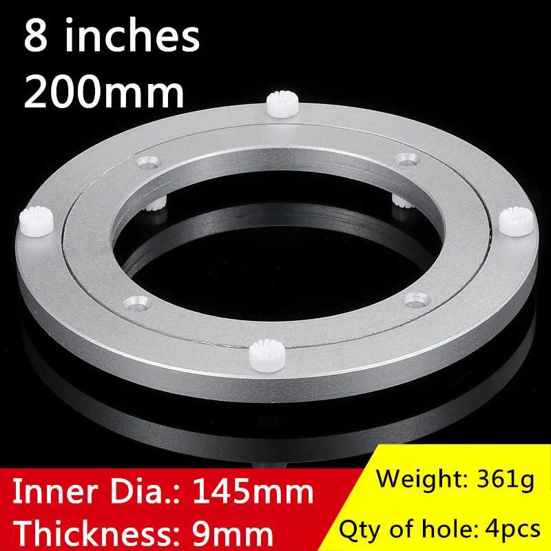 

2pcs 8 inches 20cm Small Swivel Plate of Aluminium Alloy Material for Kitchen Furniture Lazy Susan Turntable Dining Table