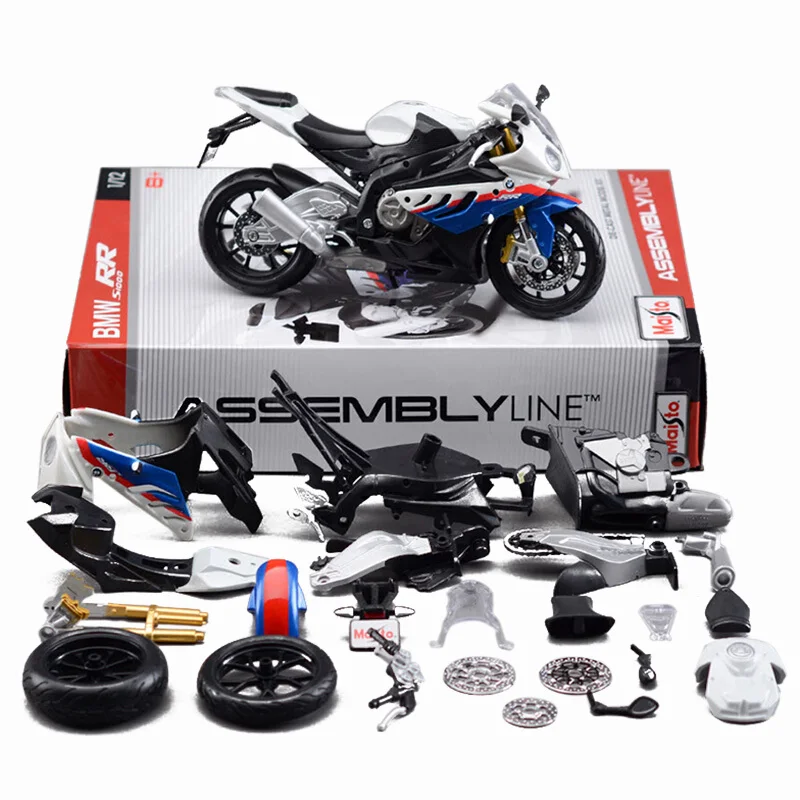 

Maisto 1:12 Motorcycle Toy Alloy S1000RR Motorcycle Car DIY Assembled Motor Model Kids Toys Adults Toy Kits