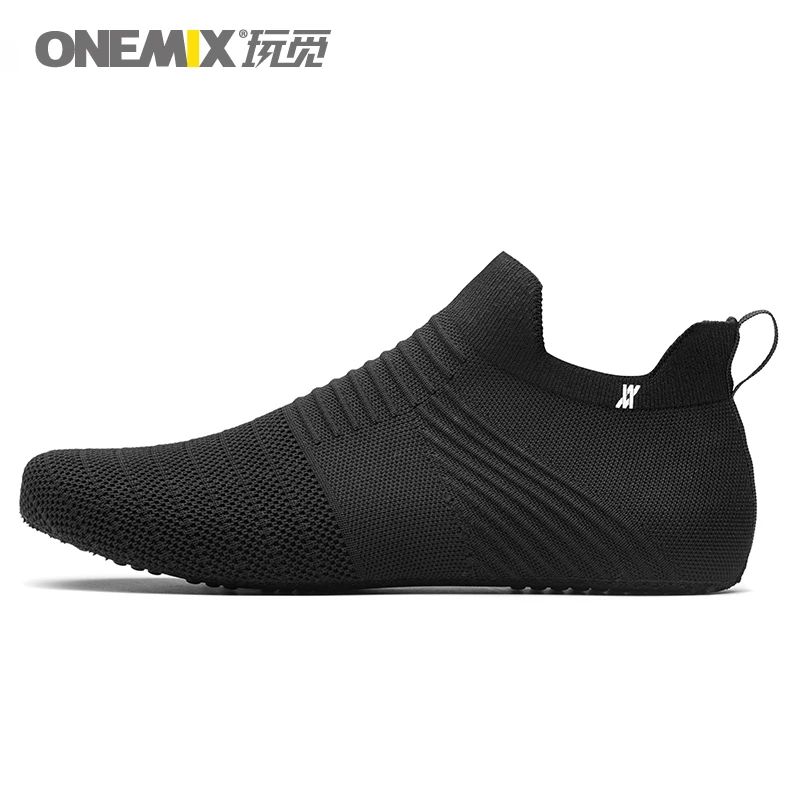 ONEMIX Men Sneakers Women Muti-use Running Shoes Breathable Leather Office Shoes Casual Outdoor Trainers - Цвет: socks