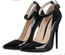 Women Shoes 2016 Autumn and Winter Sexy High-heeled Shoes With 12-16cm Fine With Lacquer Shoes Large Yards Sizes 36-45
