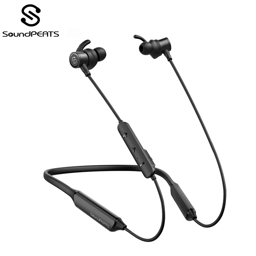 Продажа SoundPEATS Bluetooth беспроводные наушники Встроенный микрофон стерео бас вкладыши магнитные наушники 35 часов время воспроизведения IPX6 Шейная гарн...
