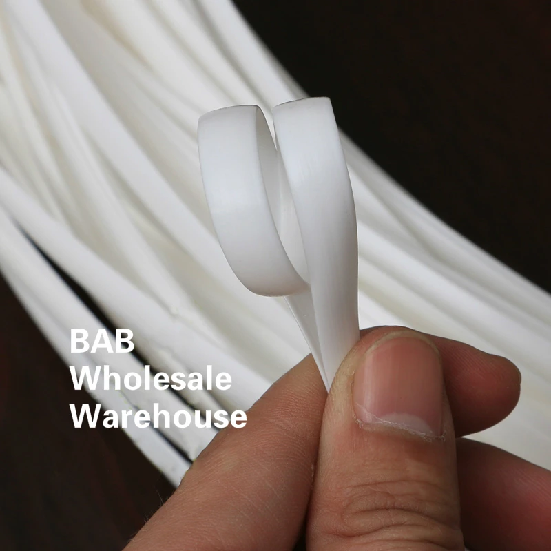 500g white flat synthetic PE rattan weaving material plastic rattan for knit and repair chair table,storage basket,ect