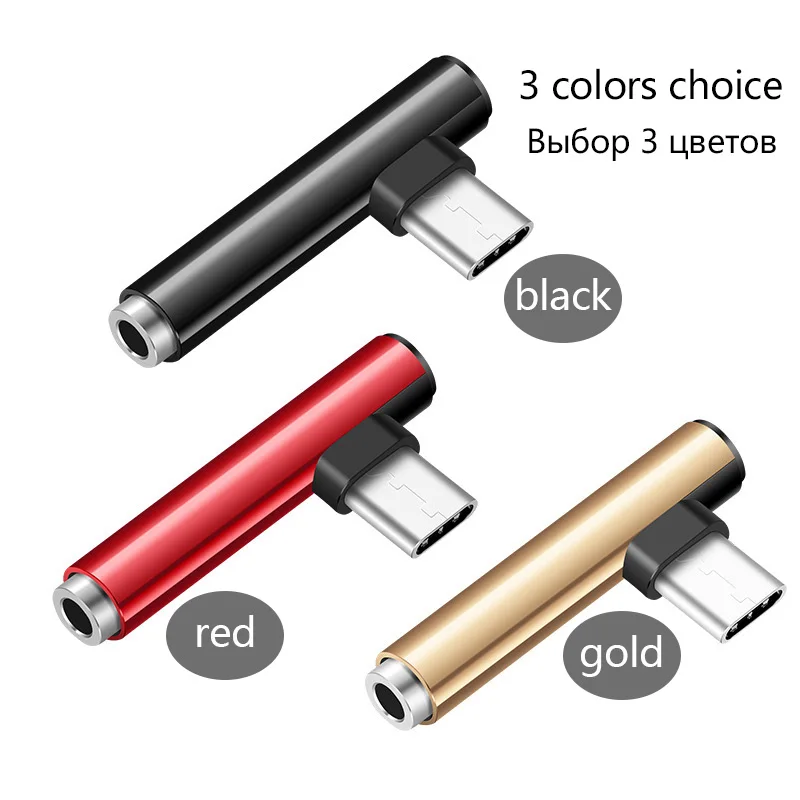 

2 In 1 Convert To 3.5mm Jack Audio Adapter Converter For Xiaomi Type C 3.5mm Jack Converter For Samsung Huawei P30 Converters
