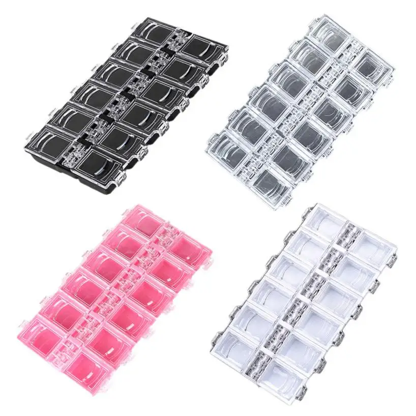 

12 Grid Fashion Independent Acrylic Nail Decorations Storage Box Oct 17
