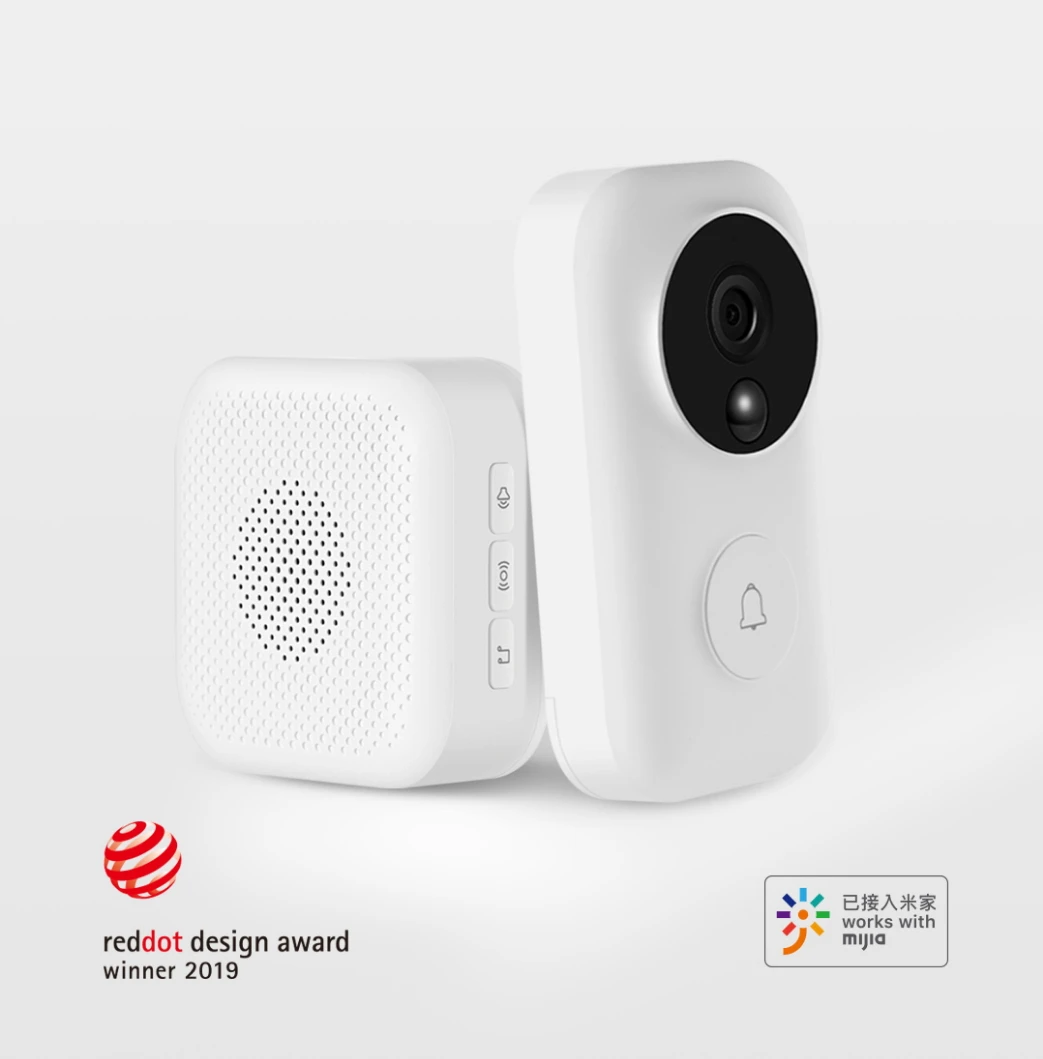 Xiaomi Mijia Dingling умный дверной звонок WIFI камера видео беспроводное радиоустройство AI Обнаружение лица инфракрасный дверной звонок с функцией ночного видения