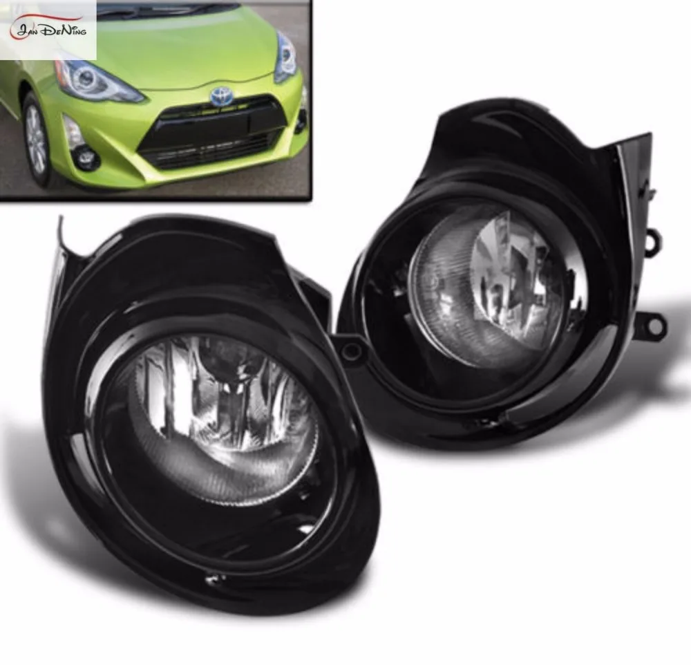 JanDeNing Car Fog Lights for Toyota AQUA/ PRIUS C 2015 On Halogen Front Fog Lights Bumper Lamps