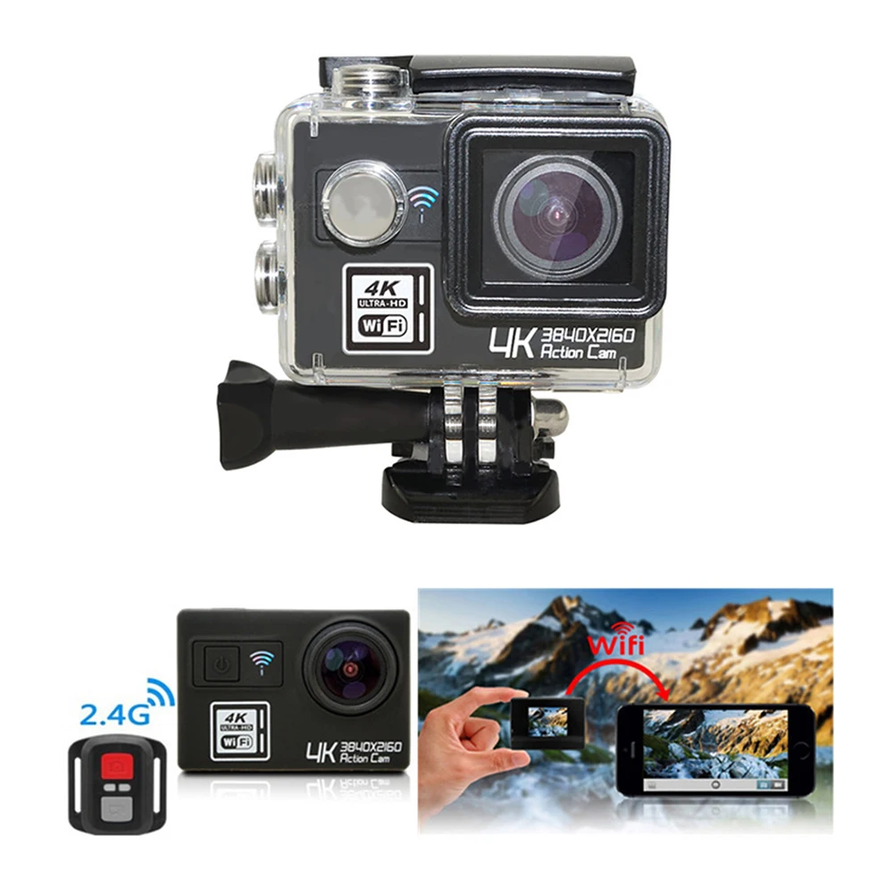 

New Hot Underwater Waterproof Sports Camera 4K 20MP Wi-Fi Action Camera with 2.0 LCD Screen NV99