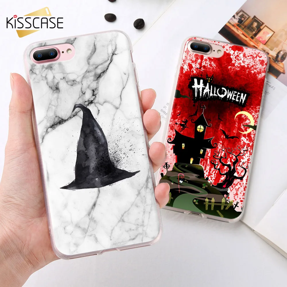 

KISSCASE Halloween Phone Case For iPhone XR 7 8 6 6S Plus X XS MAX XS Fashion Best Gift Cases For iPhone 5 5S SE Soft TPU Covers