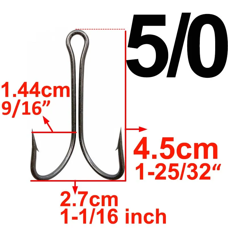 20 штук, двойной рыболовный крючок, для завязывания мушек, двойной крючок для джига, баса, рыболовный крючок, Размер 1, 2, 4, 6, 8, 1/0, 2/0, 3/0, 4/0, 5/0