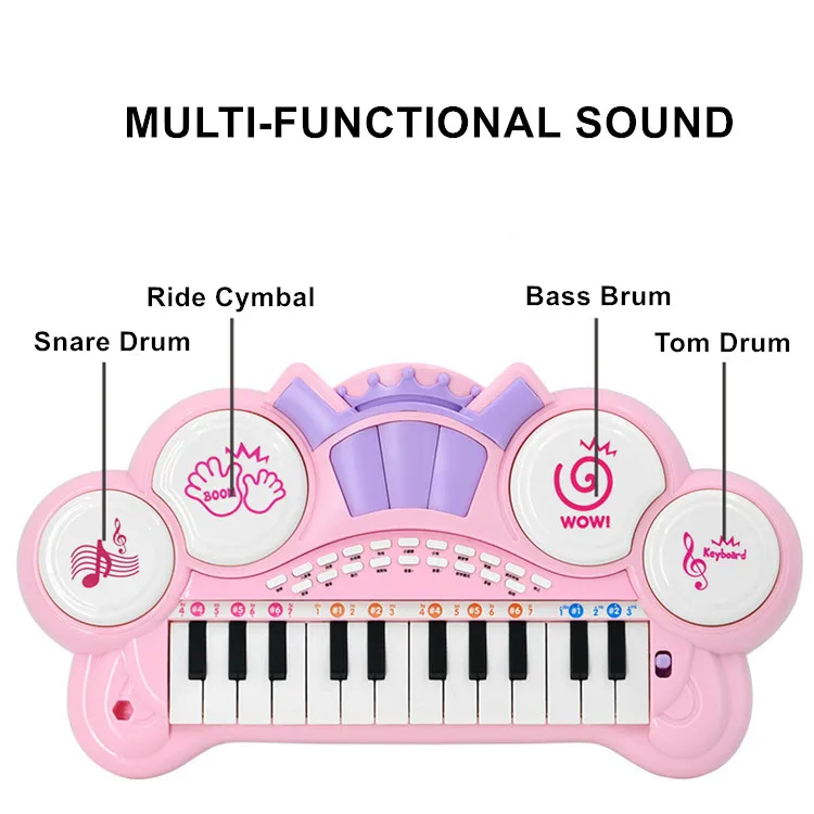 Игрушки, музыкальный инструмент мини микрофон фортепиано освещение звуковые эффекты мультимедийное воспроизведение years лет детское образование фортепиано
