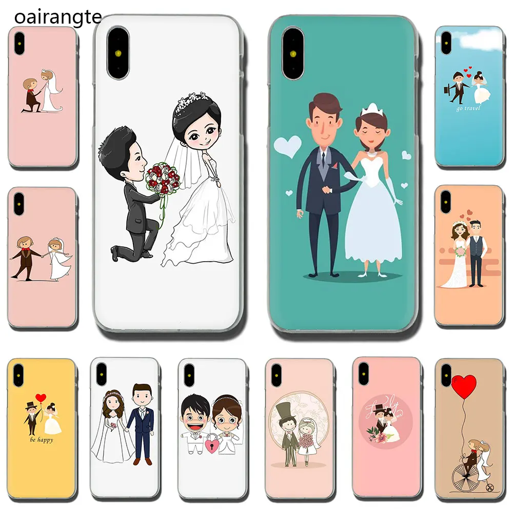 Жёсткий чехол для телефона свадьбы невесты и жениха iPhone SE 2020 11 Pro XR XS Max X 8 7 6 6S