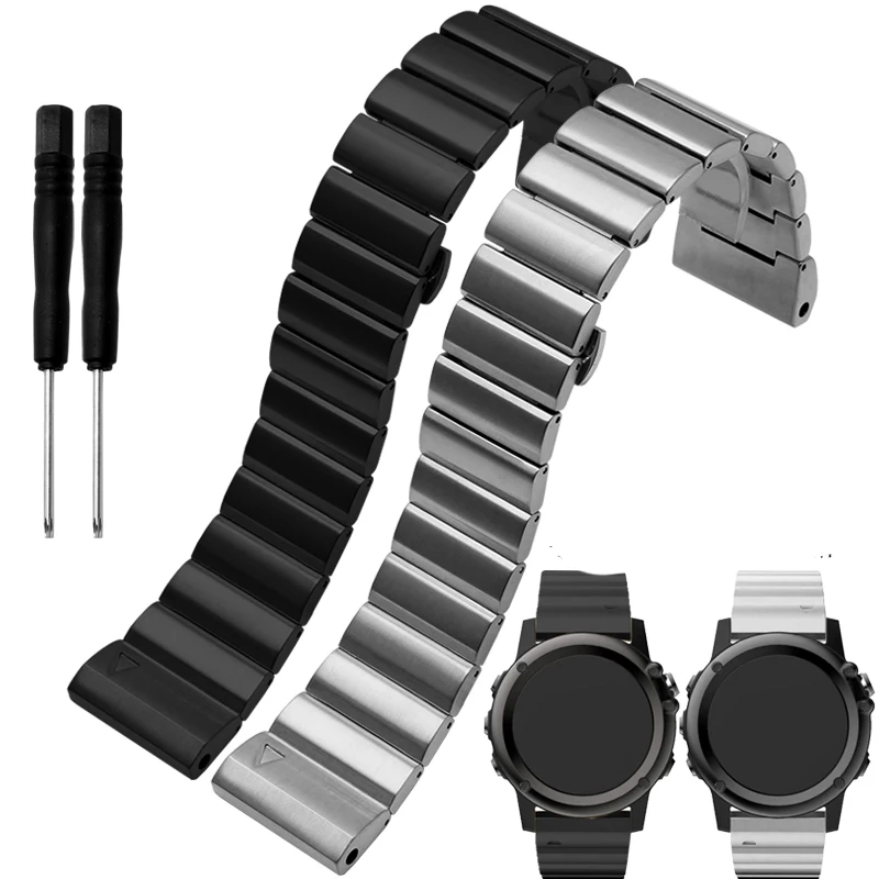 Four colours 26mm width Classic stainless steel metal strap for Gramin Band metal Band for Gramin