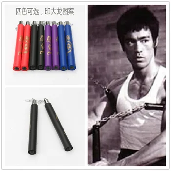 

Hot Martial Arts Foam Nunchucks Nunchaku Dragon Pattern Black Martial Arts Nunchucks Chinese Kung Fu Bruce Lee
