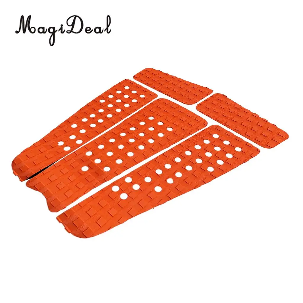 MagiDeal 5Pcs/Set EVA Universal Foot Traction Deck Grip Tail Pad for Surfboard / Skimboard / Kiteboard / Shortboard / Longboard