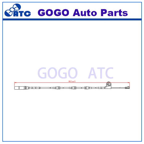 500 pcs L = 983 мм износ тормозных колодок Сенсор для B МВт X6(E71, E72) X5(E70) xDrive OEM 34356792567