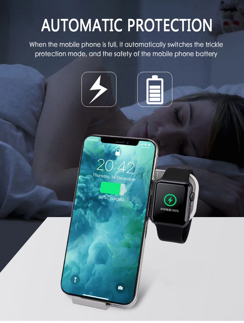 Универсальное беспроводное зарядное устройство Qi для iPhone X XS XR 10W быстрое зарядное устройство USB Беспроводная зарядка для i Watch 1 2 3 4 док-станция