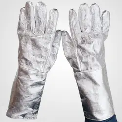 1 пара алюминиевой фольги, термостойкие перчатки, теплоизоляционные рабочие перчатки для мужчин DST029
