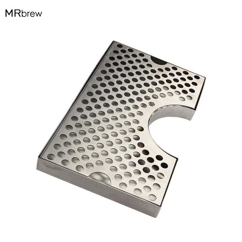 

Beer Drip Tray Stainless Surface Mount 4.5" Column Cut-Out No Drain