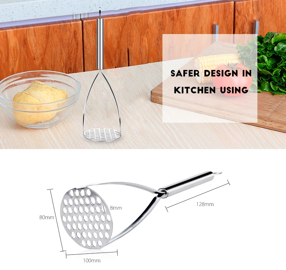 Stainless Steel Potato Press Blender Masher Crush Kitchen Tool