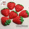 10pcs Strawberry fruit Resin Flat back Cabochon Miniature Food Art Supply Decoration Charm Craft DIY 22x28mm ► Photo 2/3