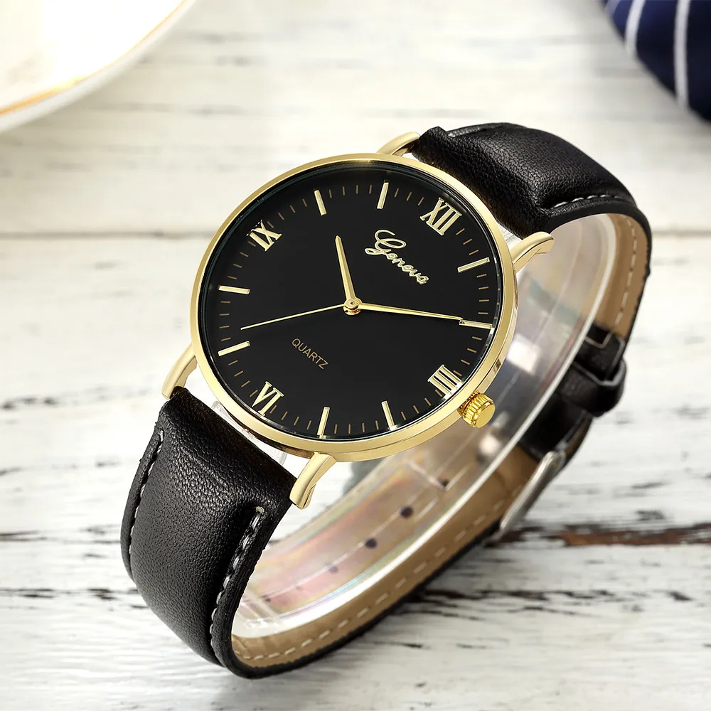 Reloj модные военные кварцевые мужские часы с большим циферблатом, кожаные спортивные часы, Классические наручные часы Relogio Masculino& Ff