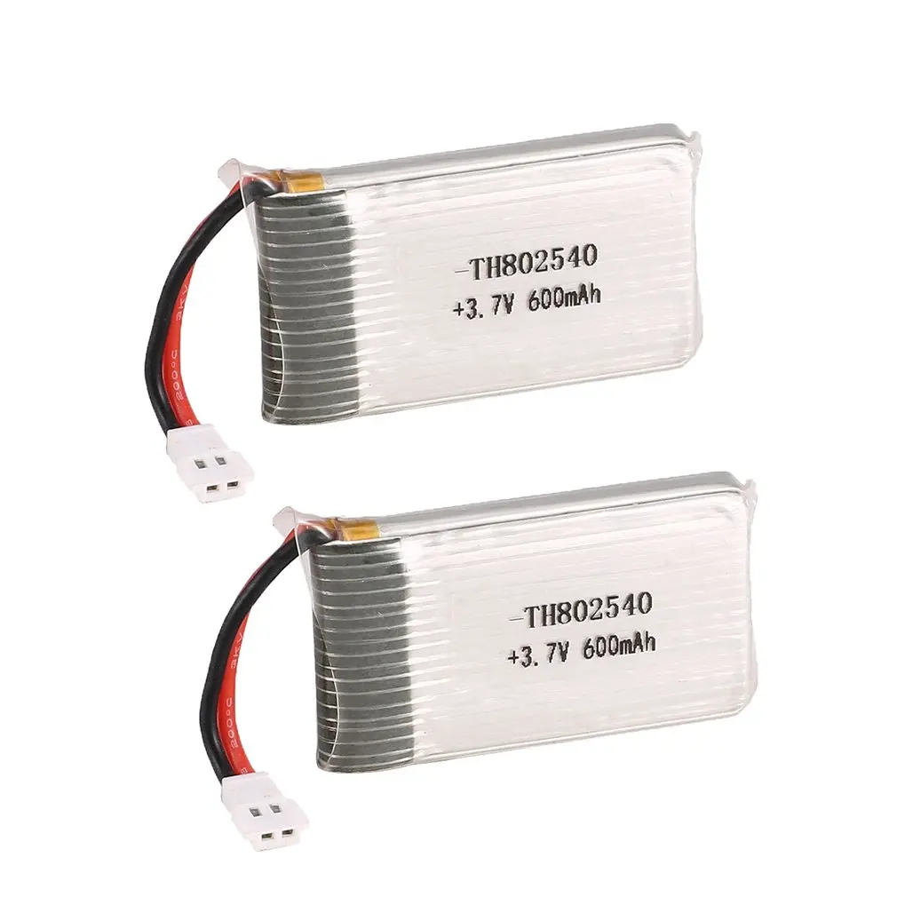 

2PCS 3.7V 600mAh Li-po Battery for X5C X5SW RC Drone Quadcopter Aircraft UAV Spare Part Accessories Model