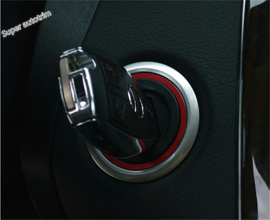 

Lapetus Start Stop Engine Push Button Frame Key Ring Cover Trim Fit For Mercedes-Benz GLA X156 CLA W117 200 220 260 2015 - 2017